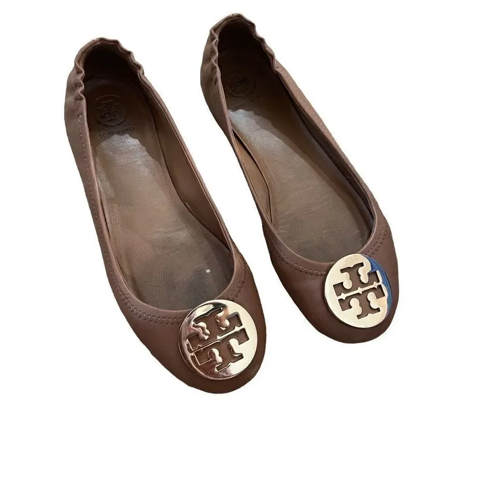 British tan Tory Burch flats size 7.5